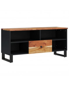 Mobile TV 100x33x46cm Legno Massello Acacia e Legno Multistrato