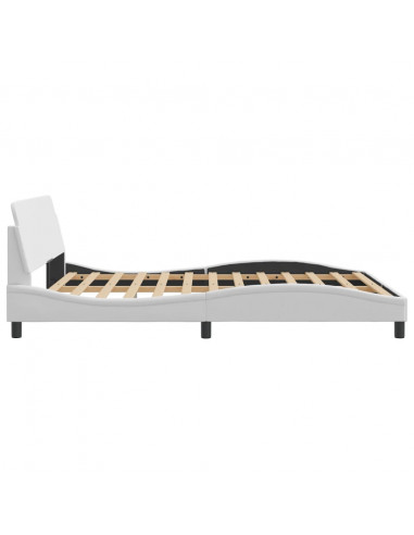 Giroletto con Testiera Bianco 160x200 cm in Similpelle