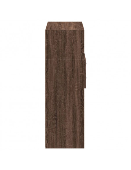 Credenza Rovere Marrone 80x42,5x124 cm in Legno Multistrato