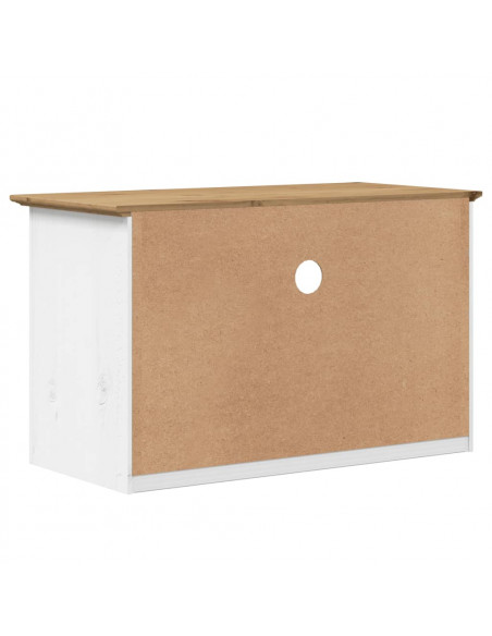 Mobile TV 2Cassetti BODO 91x43x56cm Legno Massello Pino Marrone