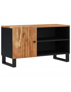 Mobile TV 80x33x46cm Legno Massello Acacia e Legno Multistrato