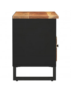 Mobile TV 80x33x46cm Legno Massello Acacia e Legno Multistrato