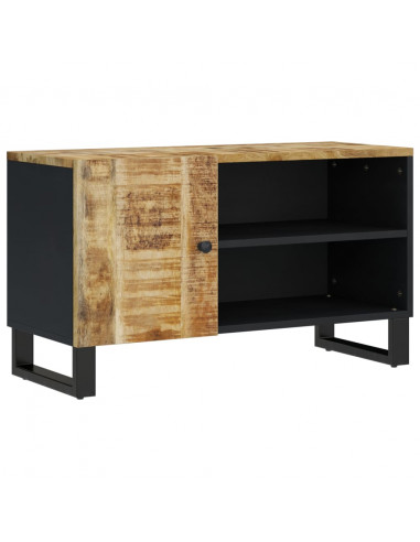 Mobile TV 80x33x46cm Legno Massello Mango e Legno Multistrato