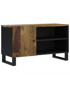 Mobile TV 80x33x46cm Legno Massello Mango e Legno Multistrato