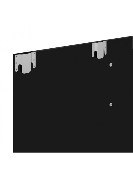 Mobile TV a Muro Nero Lucido 120x23,5x90 cm Legno Multistrato
