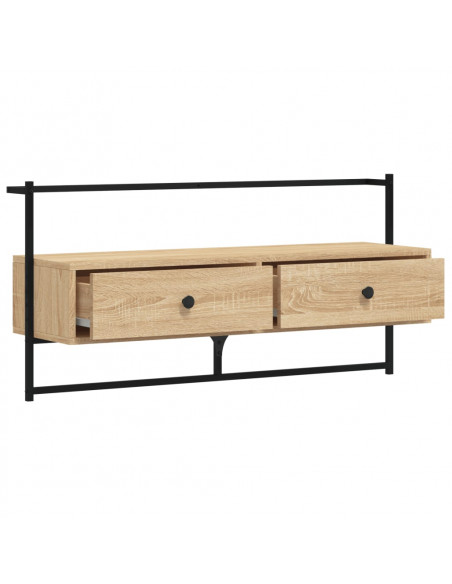 Mobile TV a Muro Rovere Sonoma 100,5x30x51 cm Legno Multistrato