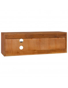 Mobile TV a Parete 90x30x30 cm in Legno Massello di Teak