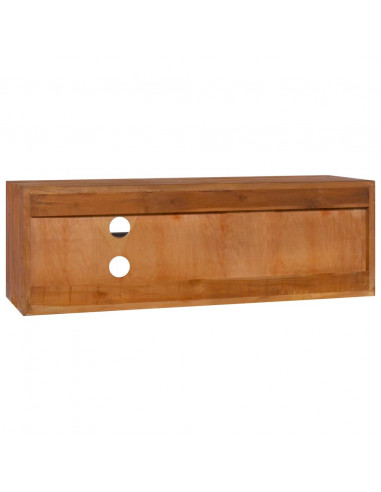 Mobile TV a Parete 90x30x30 cm in Legno Massello di Teak