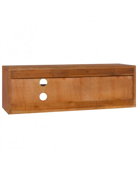 Mobile TV a Parete 90x30x30 cm in Legno Massello di Teak
