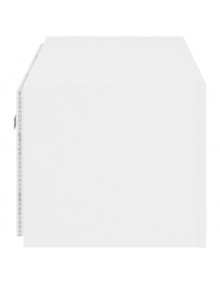 Mobile TV a Parete con Luci LED Bianco 100x35x31 cm