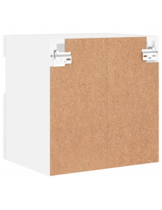 Mobile TV a Parete con Luci LED Bianco 40x30x40 cm