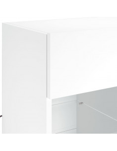 Mobile TV a Parete con Luci LED Bianco 58,5x30x60,5 cm