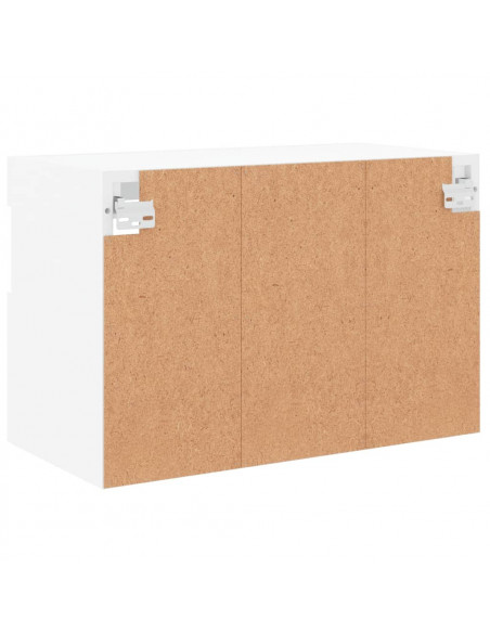 Mobile TV a Parete con Luci LED Bianco 60x30x40 cm