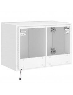 Mobile TV a Parete con Luci LED Bianco 60x35x41 cm