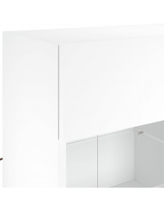 Mobile TV a Parete con Luci LED Bianco 78,5x30x60,5 cm