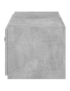 Mobile TV a Parete con Luci LED Grigio Cemento 100x35x31 cm