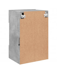 Mobile TV a Parete con Luci LED Grigio Cemento 40x30x60,5 cm