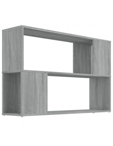 Libreria Grigio Sonoma 100x24x63 cm in Legno Multistrato