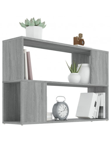 Libreria Grigio Sonoma 100x24x63 cm in Legno Multistrato