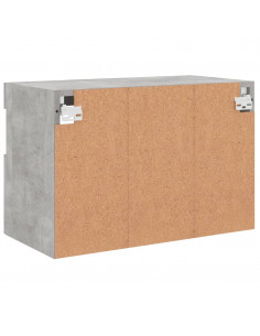 Mobile TV a Parete con Luci LED Grigio Cemento 60x30x40 cm