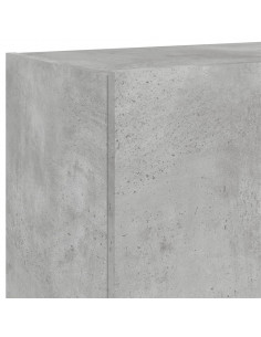 Mobile TV a Parete con Luci LED Grigio Cemento 60x35x41 cm