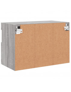 Mobile TV a Parete con Luci LED Grigio Sonoma 60x30x40 cm