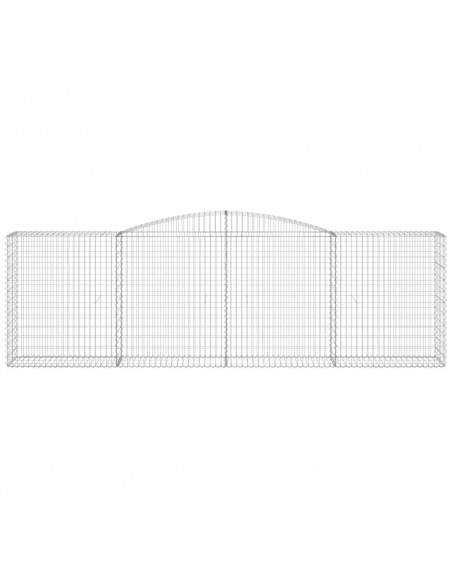 Cesti Gabbioni ad Arco 9 pz 400x50x120/140 cm Ferro Zincato
