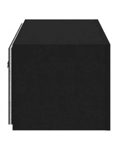 Mobile TV a Parete con Luci LED Nero 100x35x31 cm