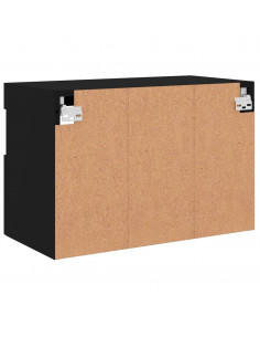 Mobile TV a Parete con Luci LED Nero 60x30x40 cm