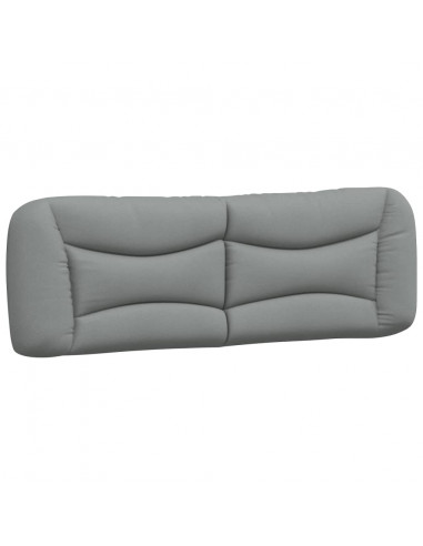 Letto con Materasso Grigio Chiaro160x200 cm Tessuto