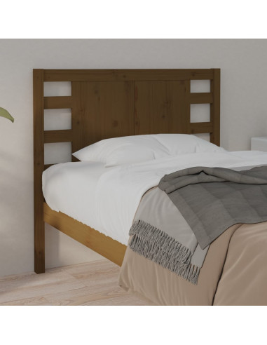 Testiera per Letto Miele 81x4x100 cm in Legno Massello di Pino