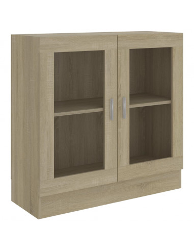 Vetrina Rovere Sonoma 82,5x30,5x80 cm in Legno Multistrato