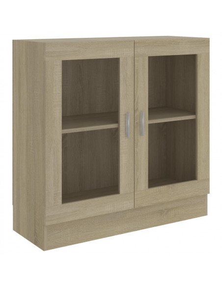 Vetrina Rovere Sonoma 82,5x30,5x80 cm in Legno Multistrato