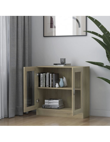 Vetrina Rovere Sonoma 82,5x30,5x80 cm in Legno Multistrato