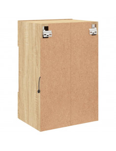 Mobile TV a Parete con Luci LED Rovere Sonoma 40x30x60,5 cm