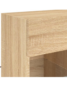 Mobile TV a Parete con Luci LED Rovere Sonoma 58,5x30x60,5 cm