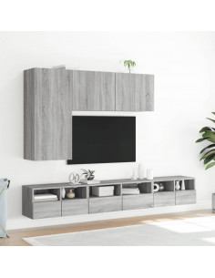 Mobile TV a Parete Grigio Sonoma 100x30x41 cm