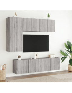 Mobile TV a Parete Grigio Sonoma 60x30x41 cm