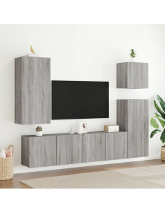 Mobile TV a Parete Grigio Sonoma 80x30x41 cm