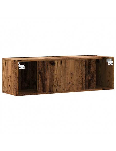 Mobile TV a Parete Legno Antico 100x30x30 cm in Truciolato