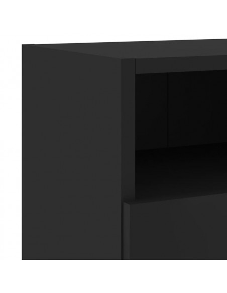 Mobile TV a Parete Nero 60x30x30 cm in Legno Multistrato