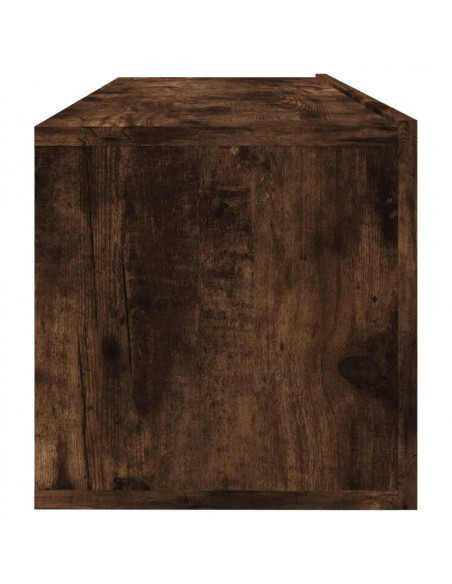 Mobile TV a Parete Rovere Fumo 100x30x30cm Legno Ingegnerizzato