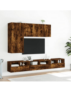 Mobile TV a Parete Rovere Fumo 100x30x41 cm