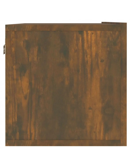 Mobile TV a Parete Rovere Fumo 120x30x30cm Legno Ingegnerizzato