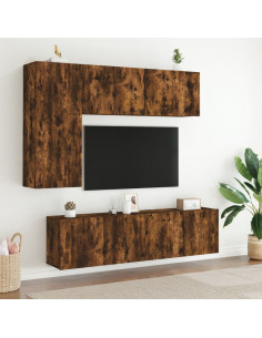 Mobile TV a Parete Rovere Fumo 60x30x41 cm