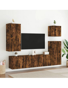 Mobile TV a Parete Rovere Fumo 80x30x41 cm
