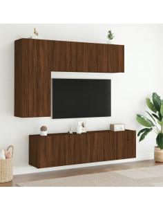 Mobile TV a Parete Rovere Marrone 60x30x41 cm