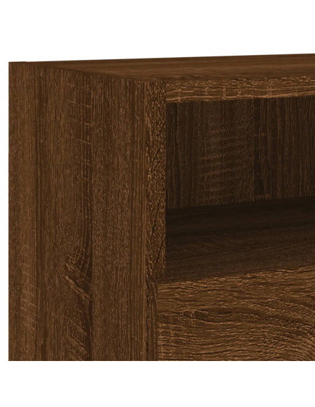 Mobile TV a Parete Rovere Marrone 80x30x30 cm Legno Multistrato