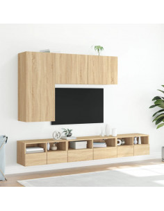Mobile TV a Parete Rovere Sonoma 100x30x41 cm