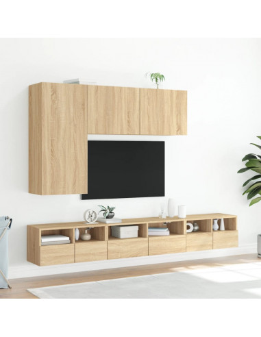 Mobile TV a Parete Rovere Sonoma 100x30x41 cm